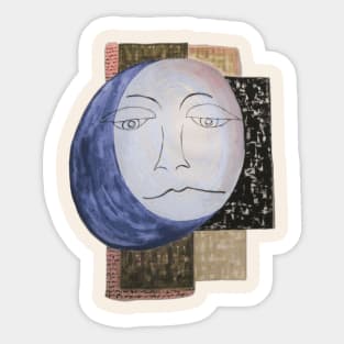 full moon art design Sticker